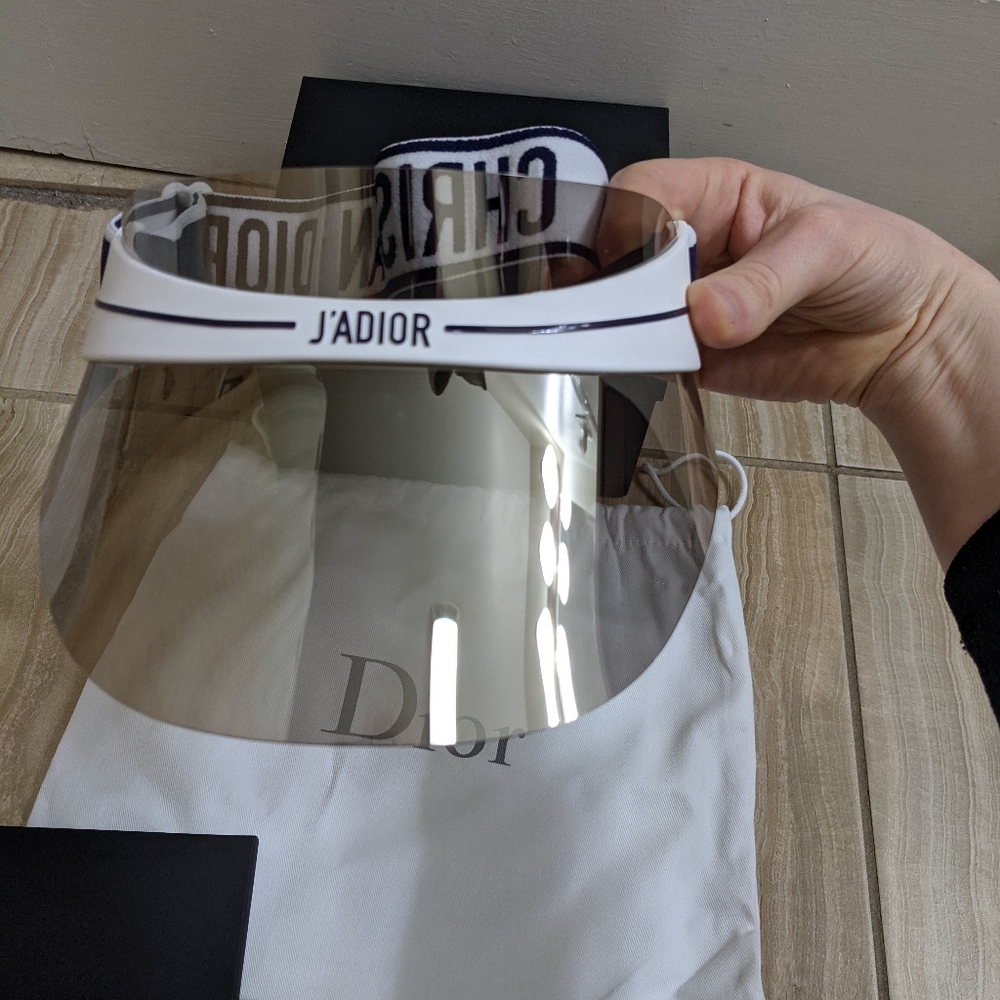 Christian Dior Navy White Trim Visor Hat - Picture 2 of 12
